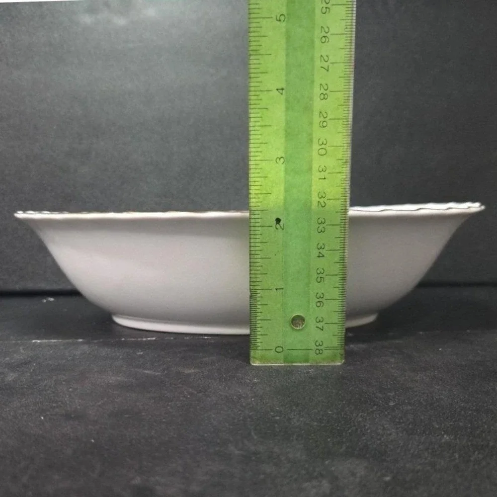 Creative Fine China Regency Rose Oval Serving Bowl, Vintage Porcelain Serveware